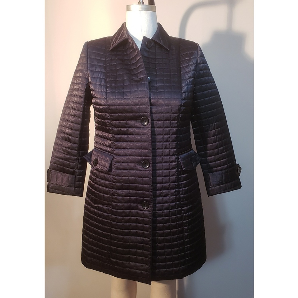 I.N.C. Women's Black Satin Dress Coat sz 1X, 14/16